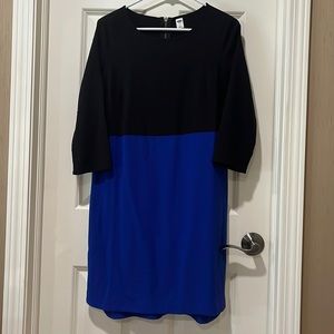 3/4 Sleeve color block dress